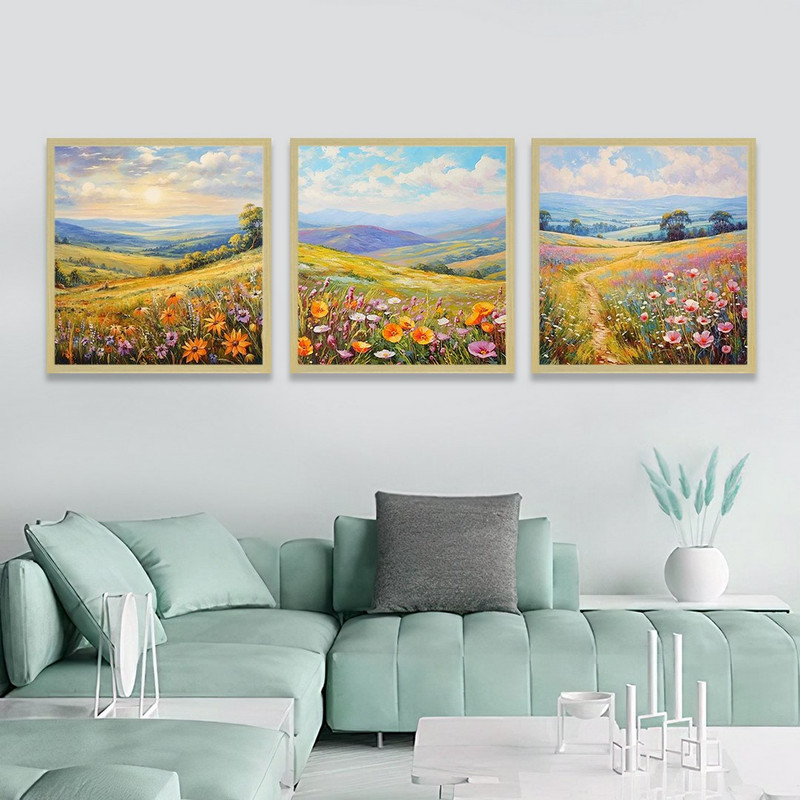 تابلو بکلیت طرح طبیعت پاییزی مدل BE-1163 مجموعه 3 عددی