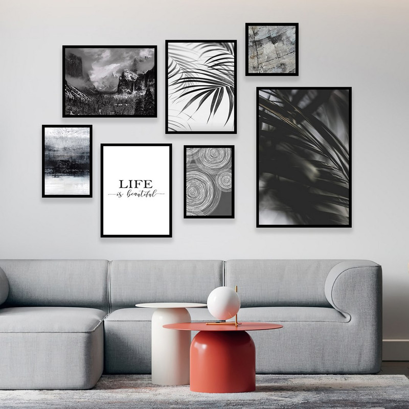 تابلو بکلیت مدل طرح گندم و برگ و گل B-968  مجموعه 7 عددی