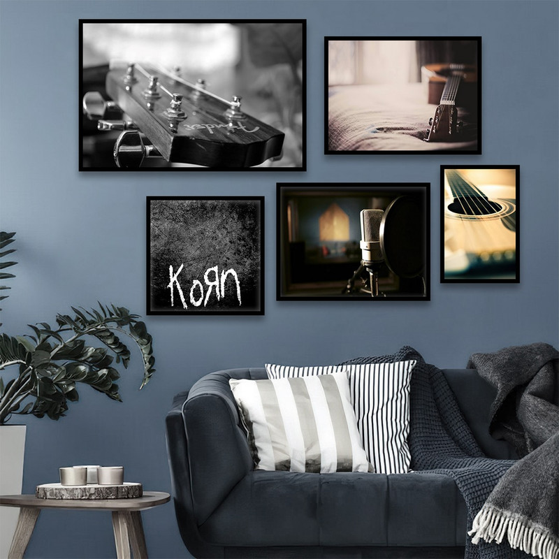 تابلو بکلیت طرح ساز موسیقی گیتار مدل B-806 مجموعه 5 عددی