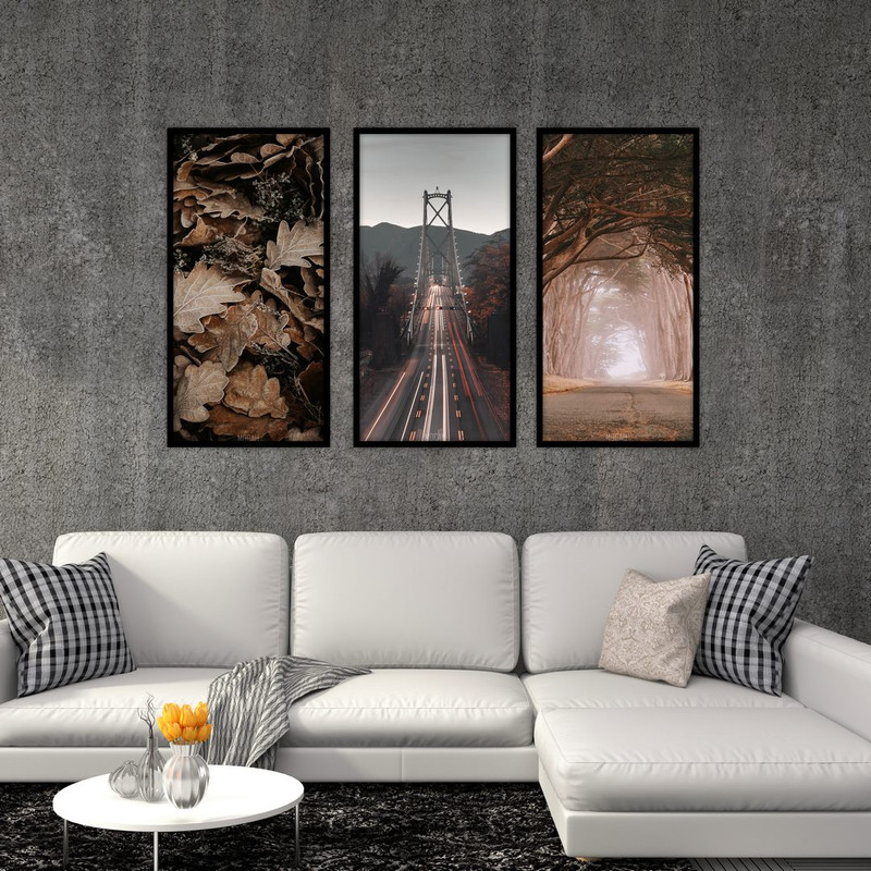 تابلو بکلیت طرح منظره شهری مدل B-507 مجموعه 3 عددی