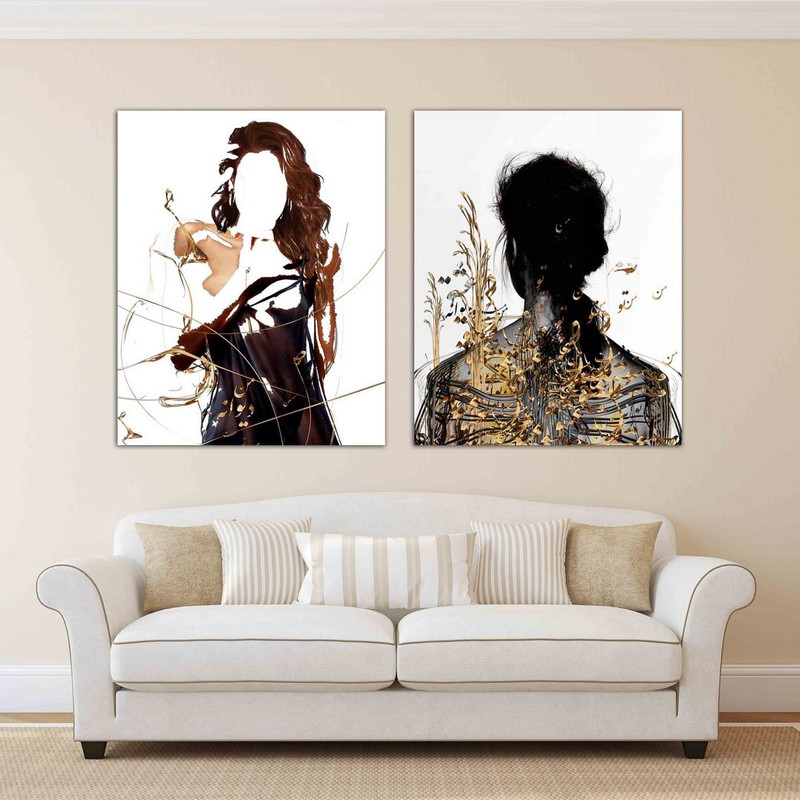 تابلو شاسی بکلیت طرح فانتزی و مدرن دخترانه مدل SH-471 مجموعه 2 عددی