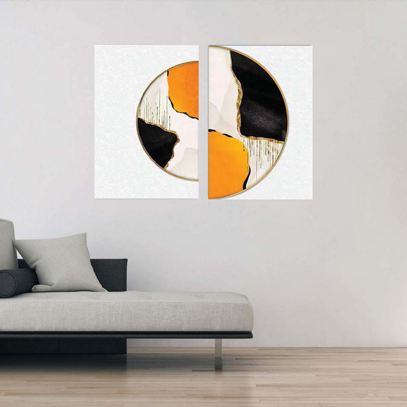 تابلو شاسی بکلیت طرح مدرن نیم دایره مدل SH-1853 مجموعه 2 عددی