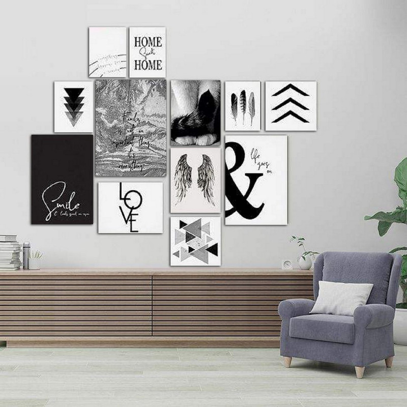 تابلو شاسی بکلیت طرح دکوراتیو پرواز و لبخند مدل SH-271 مجموعه 12 عددی