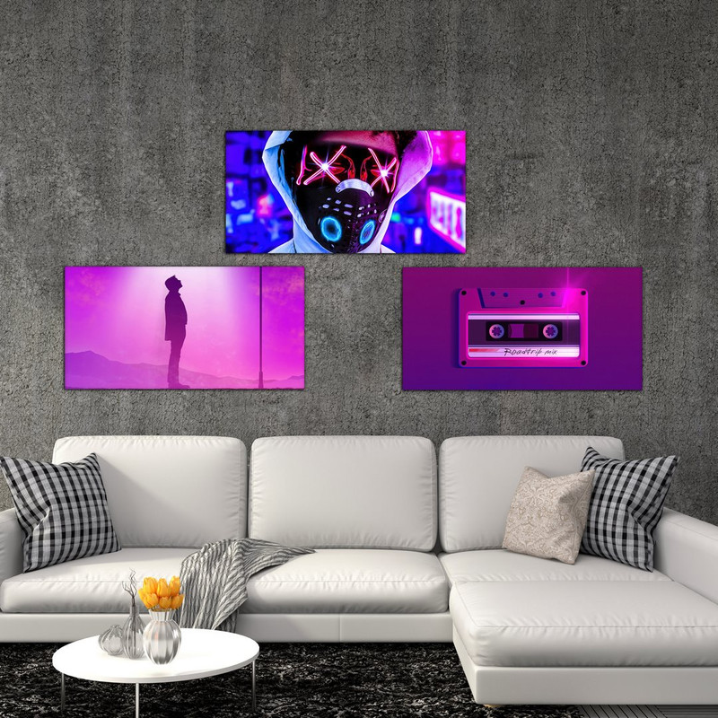 تابلو شاسی بکلیت طرح دی جی و نوار کاست مدل SH-550 مجموعه 3 عددی