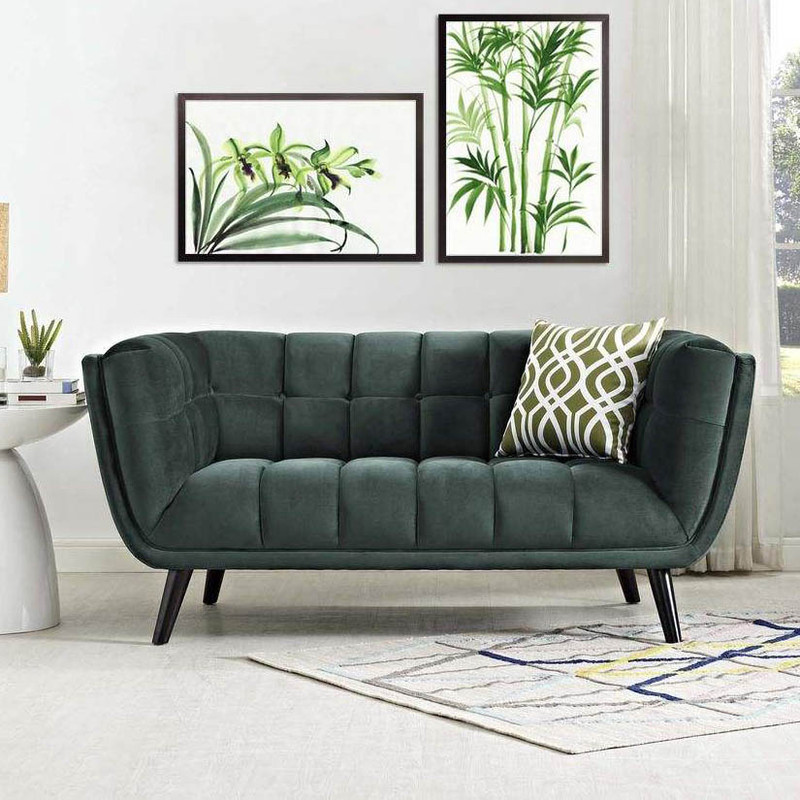 تابلو بکلیت طرح برگ گیاه سبز مدل دکوراتیو B-276 مجموعه 2 عددی