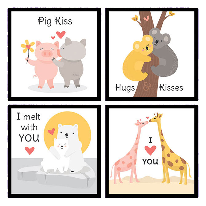 تابلو کودک و نوزاد بکلیت کد 251 مجموعه 4 عددی