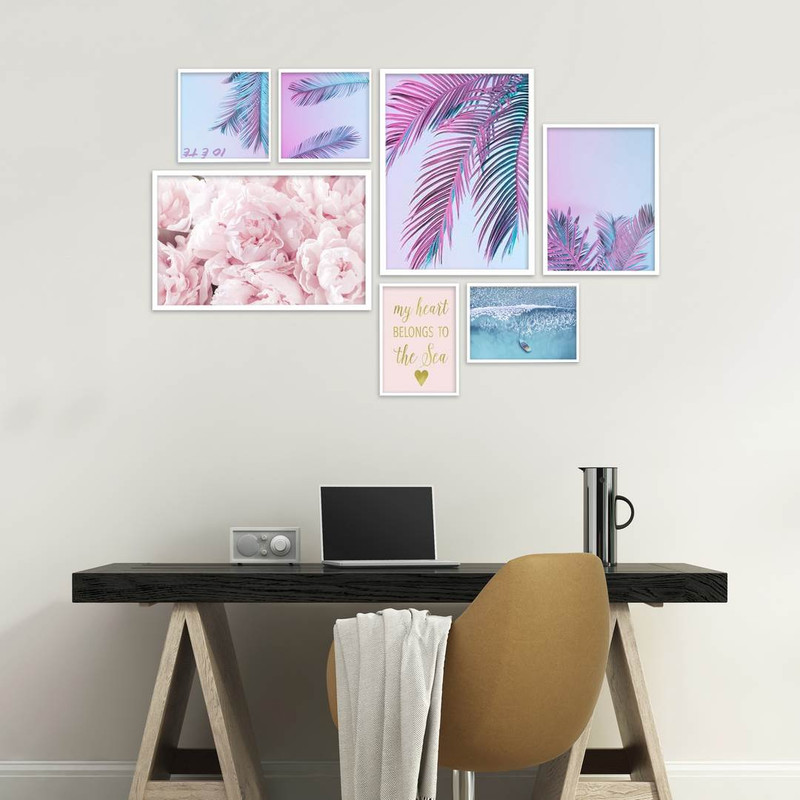 تابلو بکلیت طرح آرامش مدل دکوراتیو W-406 مجموعه 7 عددی