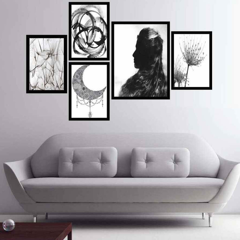 تابلو بکلیت طرح قاصدک مدل دکوراتیو B-158  مجموعه 5 عددی