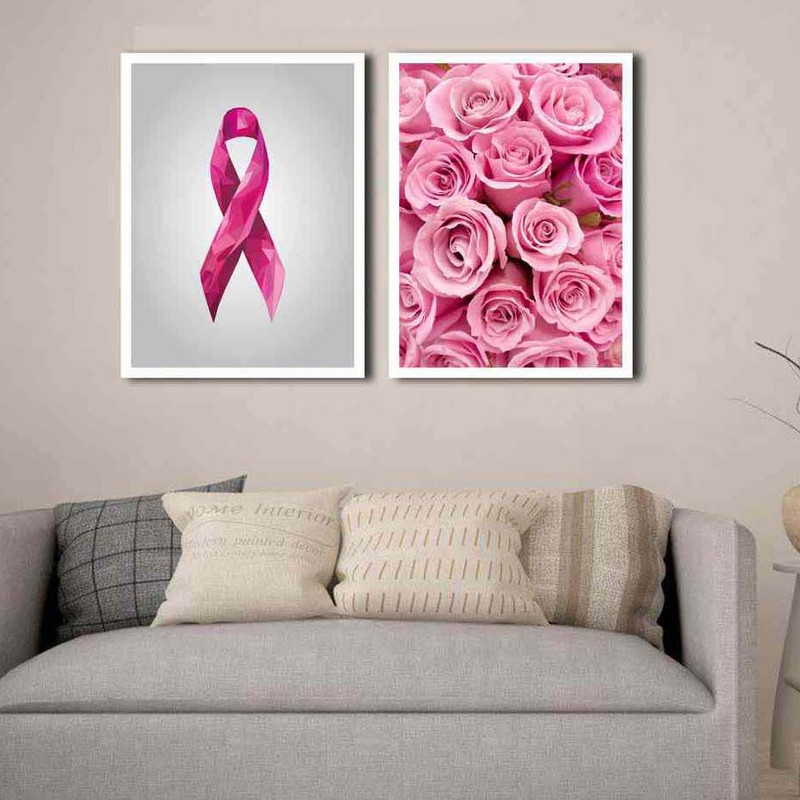 تابلو بکلیت طرح گل مدل W-154 بسته 2 عددی