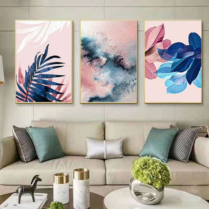 تابلو بکلیت طرح برگ و گل مدل دکوراتیو T-303 بسته 3 عددی