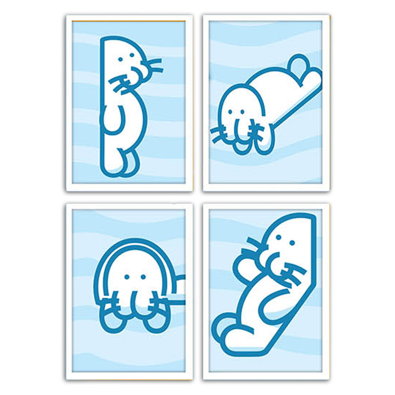 تابلو کودک و نوزاد بکلیت کد 287 مجموعه 4 عددی