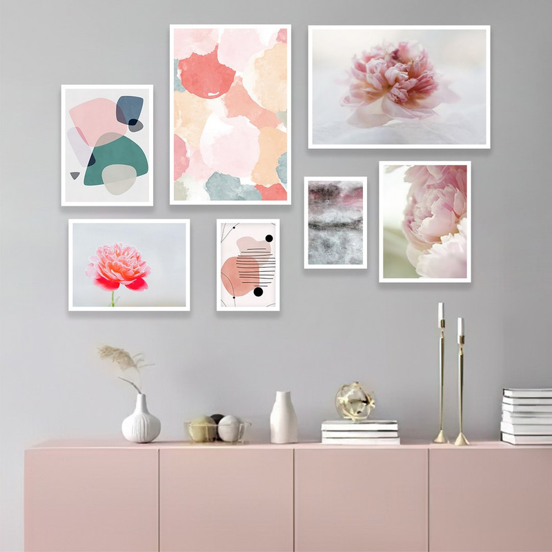 تابلو بکلیت مدل طرح گل صورتی W-971  مجموعه 7 عددی