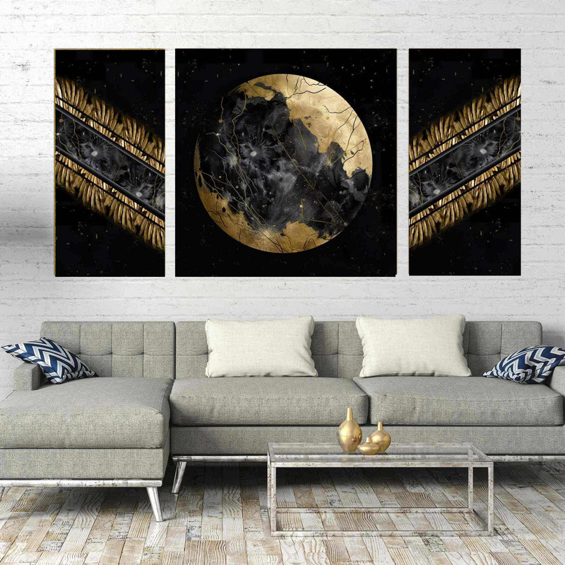 تابلو شاسی بکلیت طرح دکوراتیو و مدرن مدل SH-1543 مجموعه 3 عددی