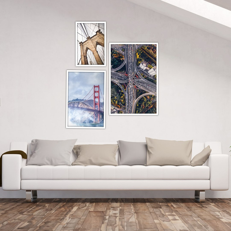 تابلو بکلیت طرح منظره ونمای پل مدل W-431 مجموعه سه عددی