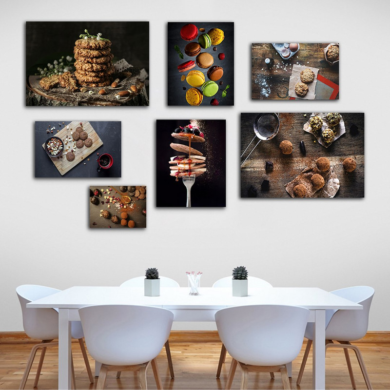 تابلو شاسی بکلیت طرح فست فود و رستوران مدل SH-674 مجموعه 7 عددی