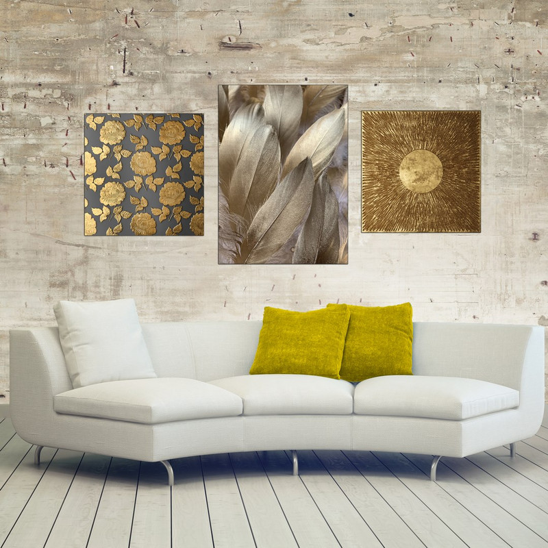 تابلو شاسی بکلیت طرح دکوراتیو پر مدل SH-581 مجموعه 3 عددی