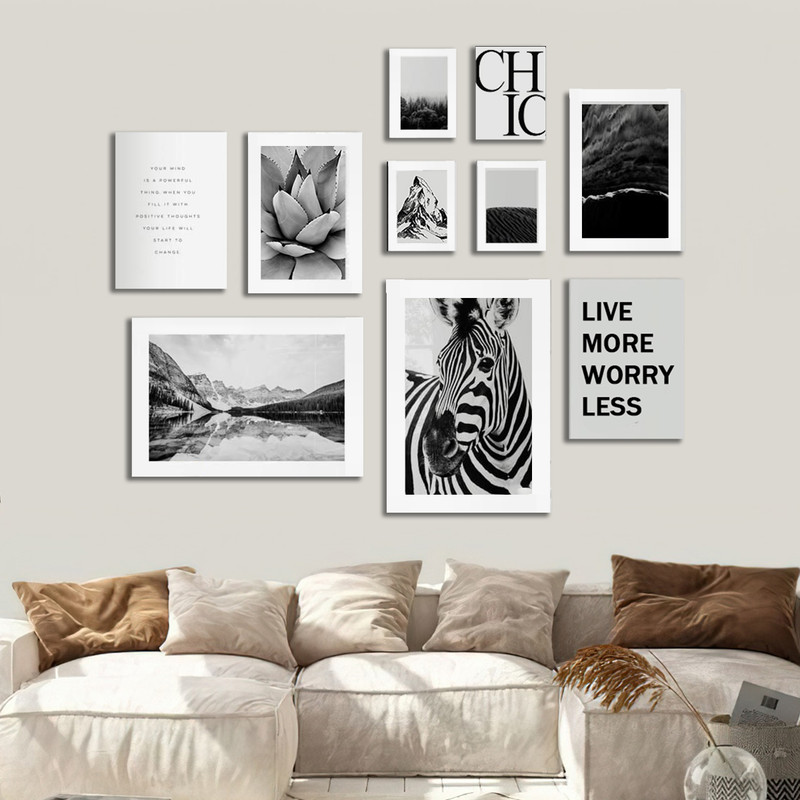 تابلو شاسی بکلیت طرح دکوراتیو مدرن طبیعت و خانه مدل SH-569 مجموعه 10 عددی