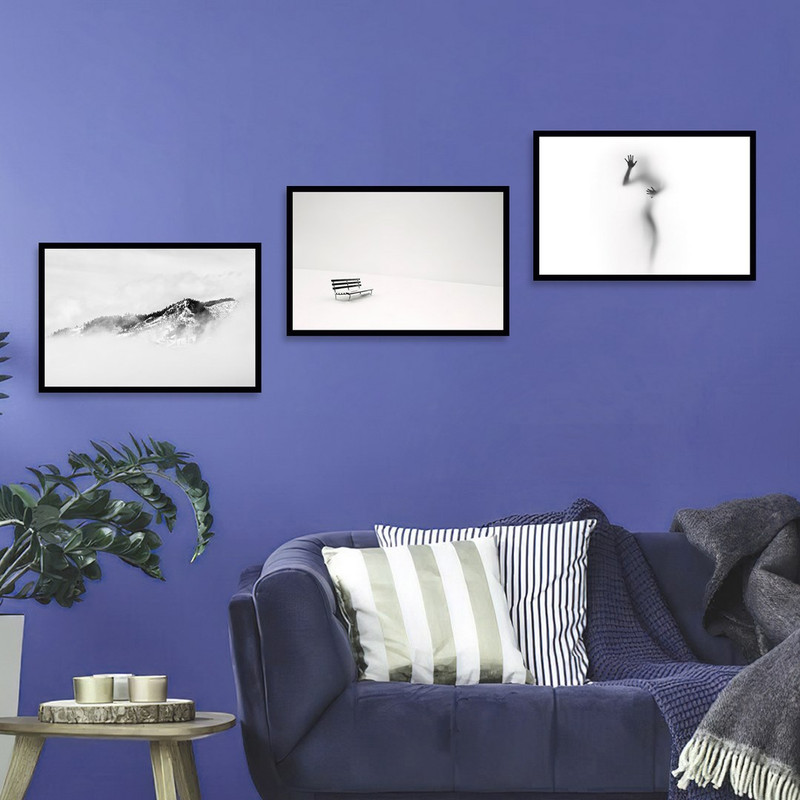 تابلو بکلیت مدل طرح نیمکت چوبی B-1069  مجموعه 3 عددی