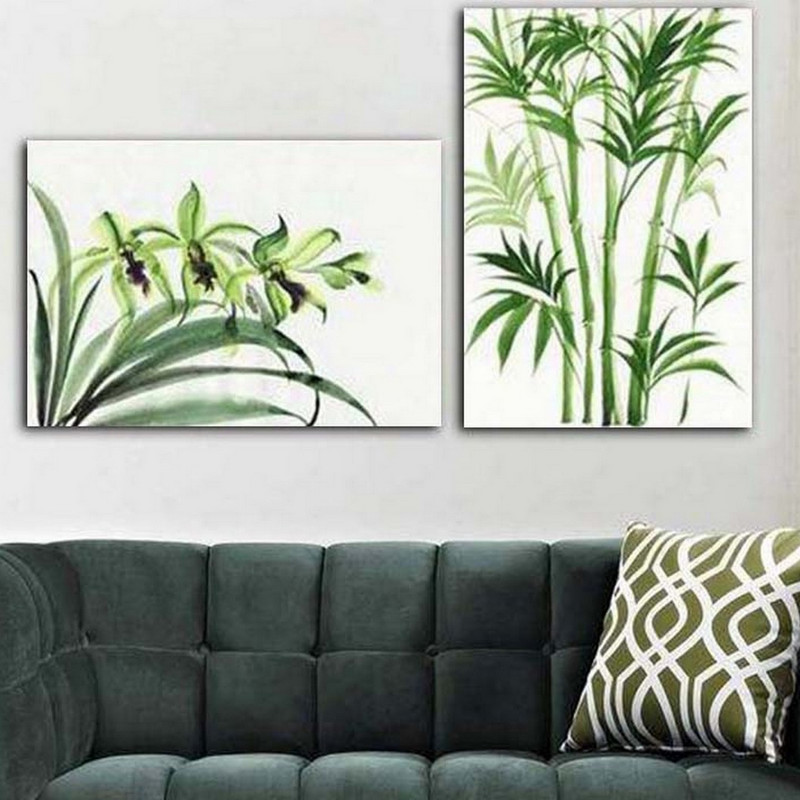 تابلو شاسی بکلیت طرح گیاه برگ سبز مدل SH-276 مجموعه 2 عددی