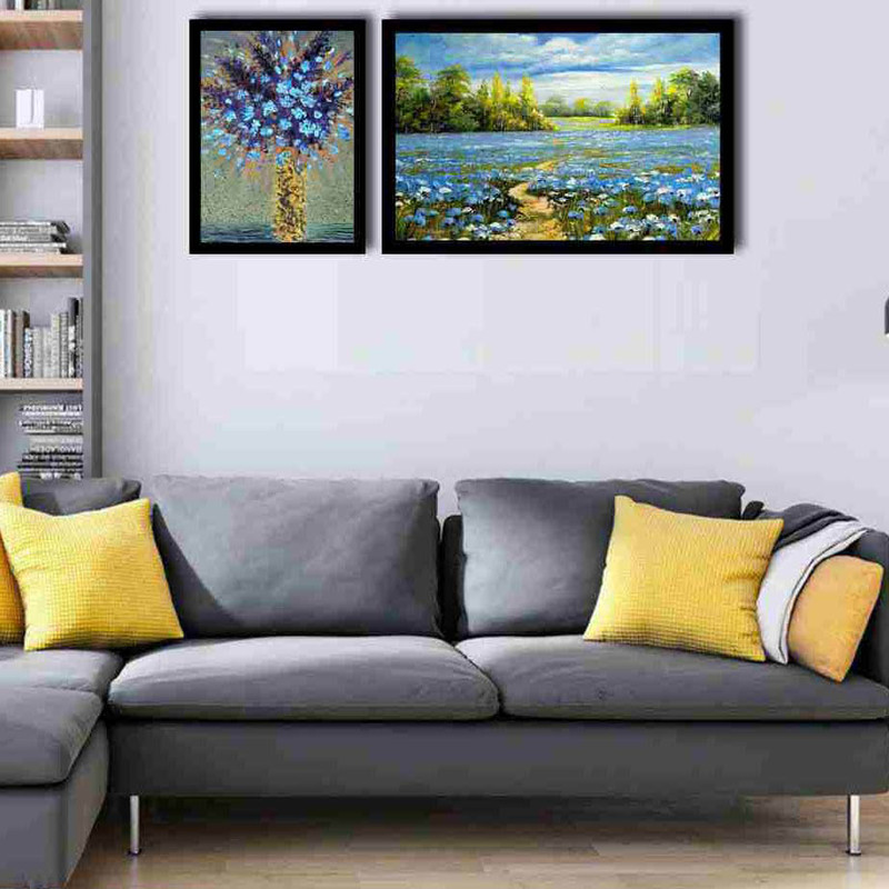 تابلو بکلیت طرح نقاشی طبیعت مدل دکوراتیو B-205 مجموعه 2 عددی