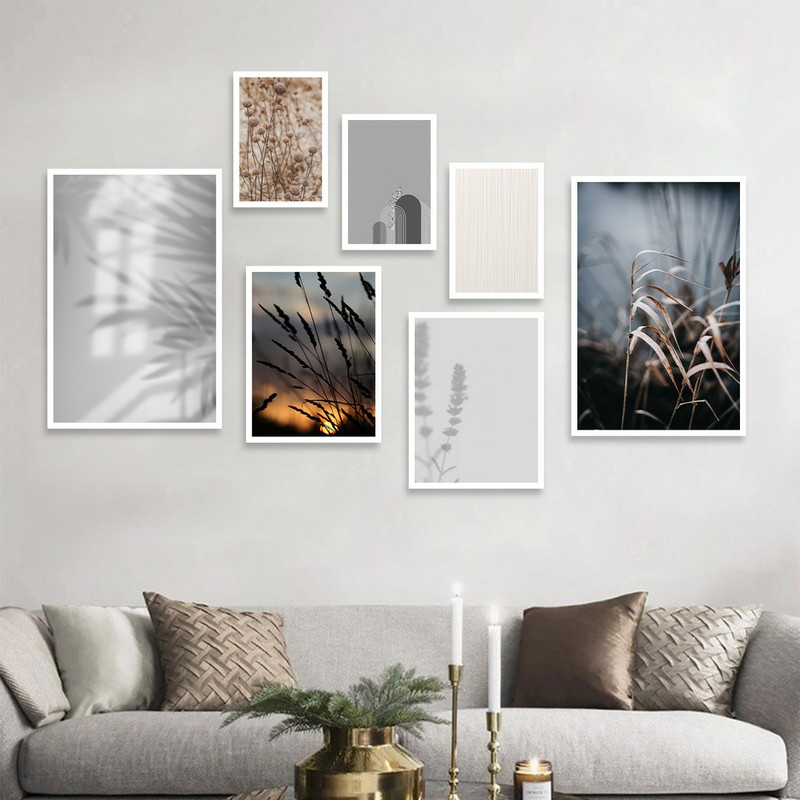 تابلو بکلیت مدل طرح دکوراتیو اداری W-1035  مجموعه 7 عددی