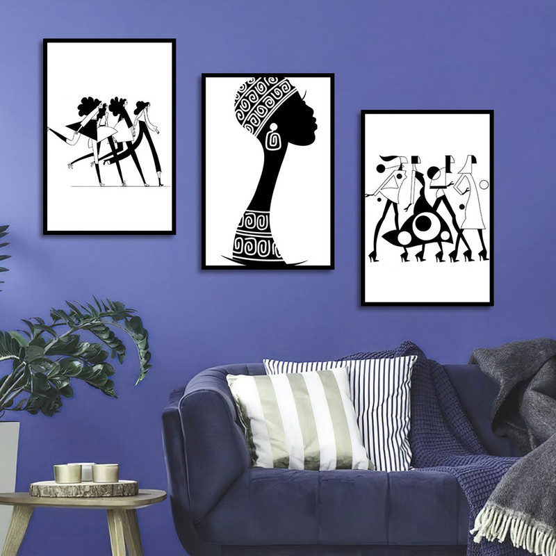 تابلو بکلیت طرح نقاشی دکوراتیو مدرن سبک کوبیسم مدل B-1415 مجموعه 3 عددی