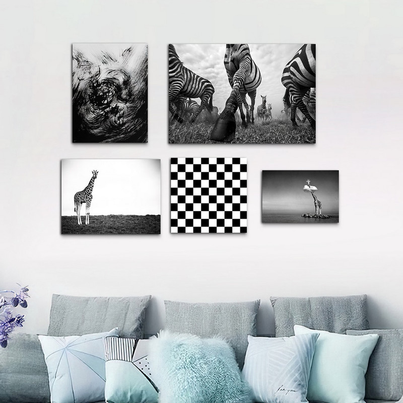 تابلو شاسی بکلیت طرح دکوراتیو اداری و طبیعت مدل SH-1064 مجموعه 5 عددی