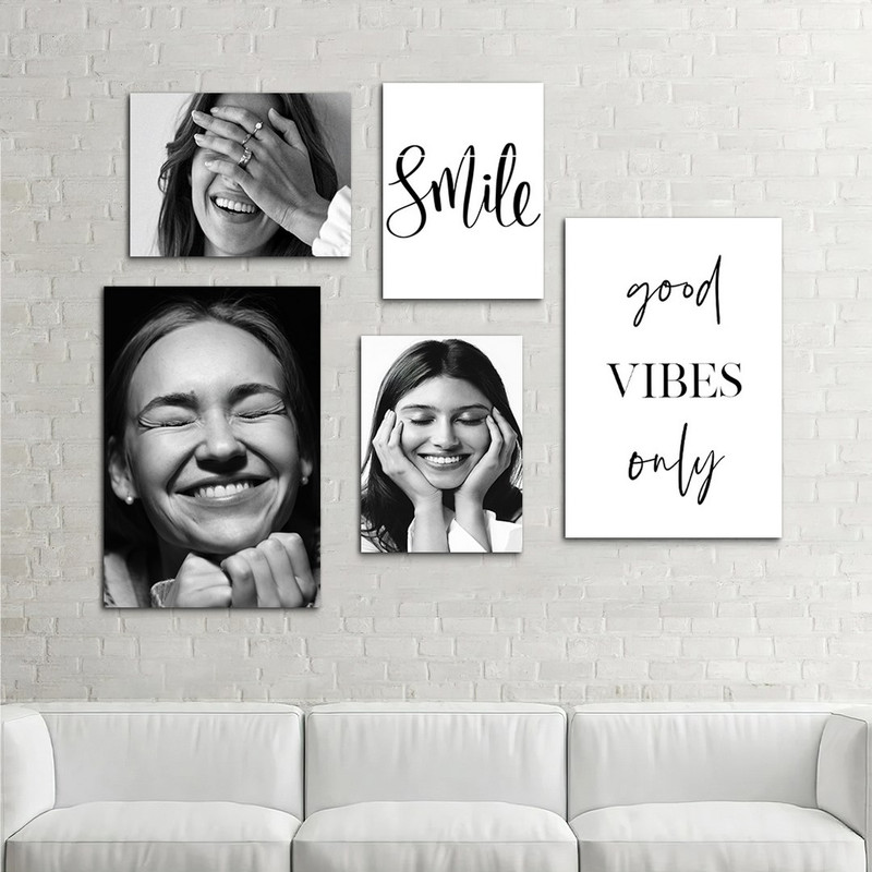 تابلو شاسی بکلیت طرح لبخند و دندانپزشکی مدل SH-1085 مجموعه 5 عددی