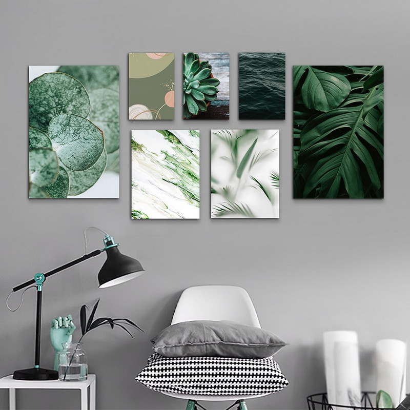 تابلو شاسی بکلیت طرح طبیعت و برگ مدل SH-1080 مجموعه 7 عددی