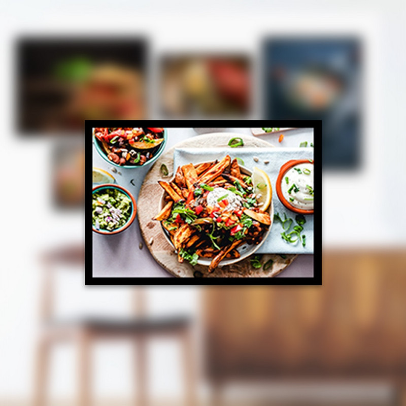 تابلو بکلیت طرح کافه و صبحانه مدل B-894 مجموعه 5 عددی