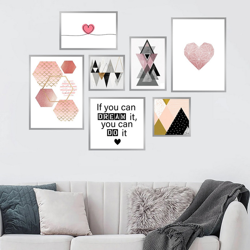 تابلو بکلیت طرح جمله انگیزشی انگلیسی مدل SI-886 مجموعه 7 عددی