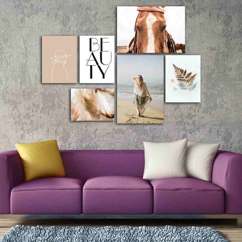 تابلو شاسی بکلیت طرح اسب و زندگی مدل SH-394 مجموعه 6 عددی