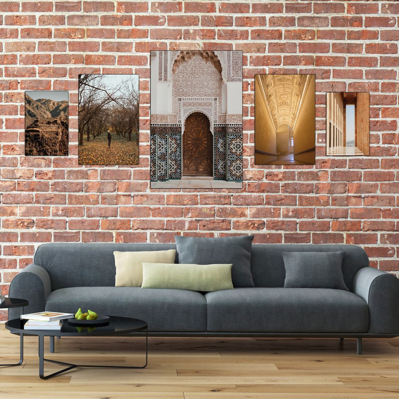 تابلو شاسی بکلیت طرح بنای تاریخی اسلامی و طبیعت مدل SH-598 مجموعه 5 عددی