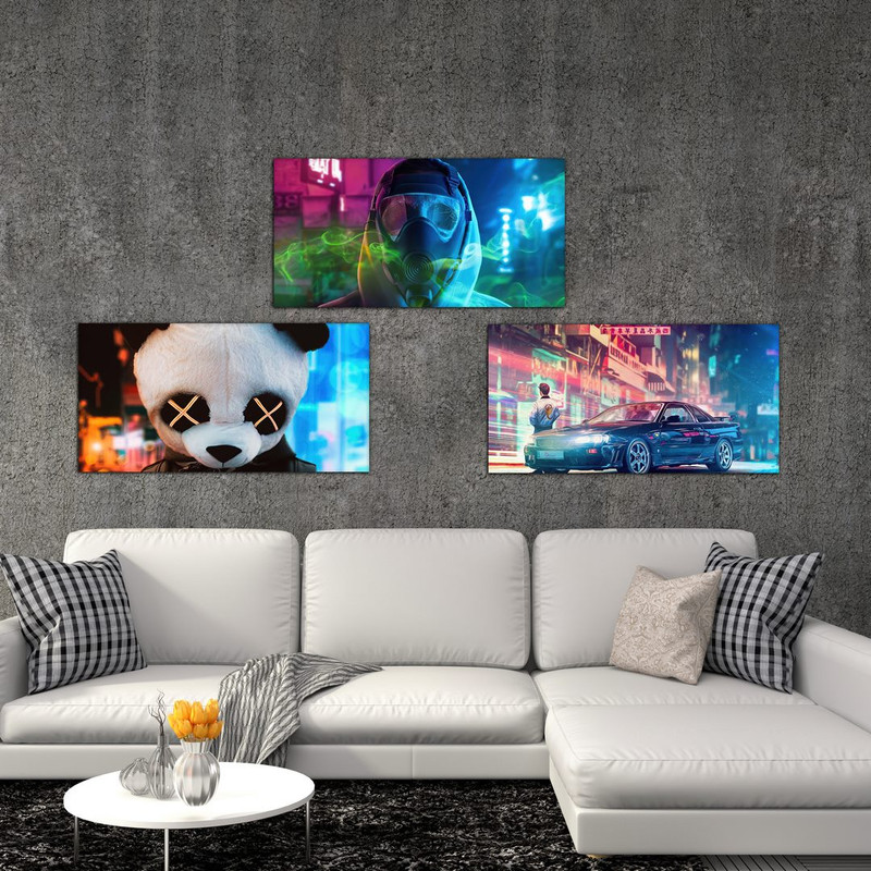 تابلو شاسی بکلیت طرح فانتزی مدرن مدل SH-558 مجموعه 3 عددی