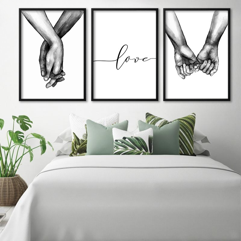 تابلو بکلیت طرح عشق و دوست داشتن Love مدل 561 -B مجموعه 3 عددی