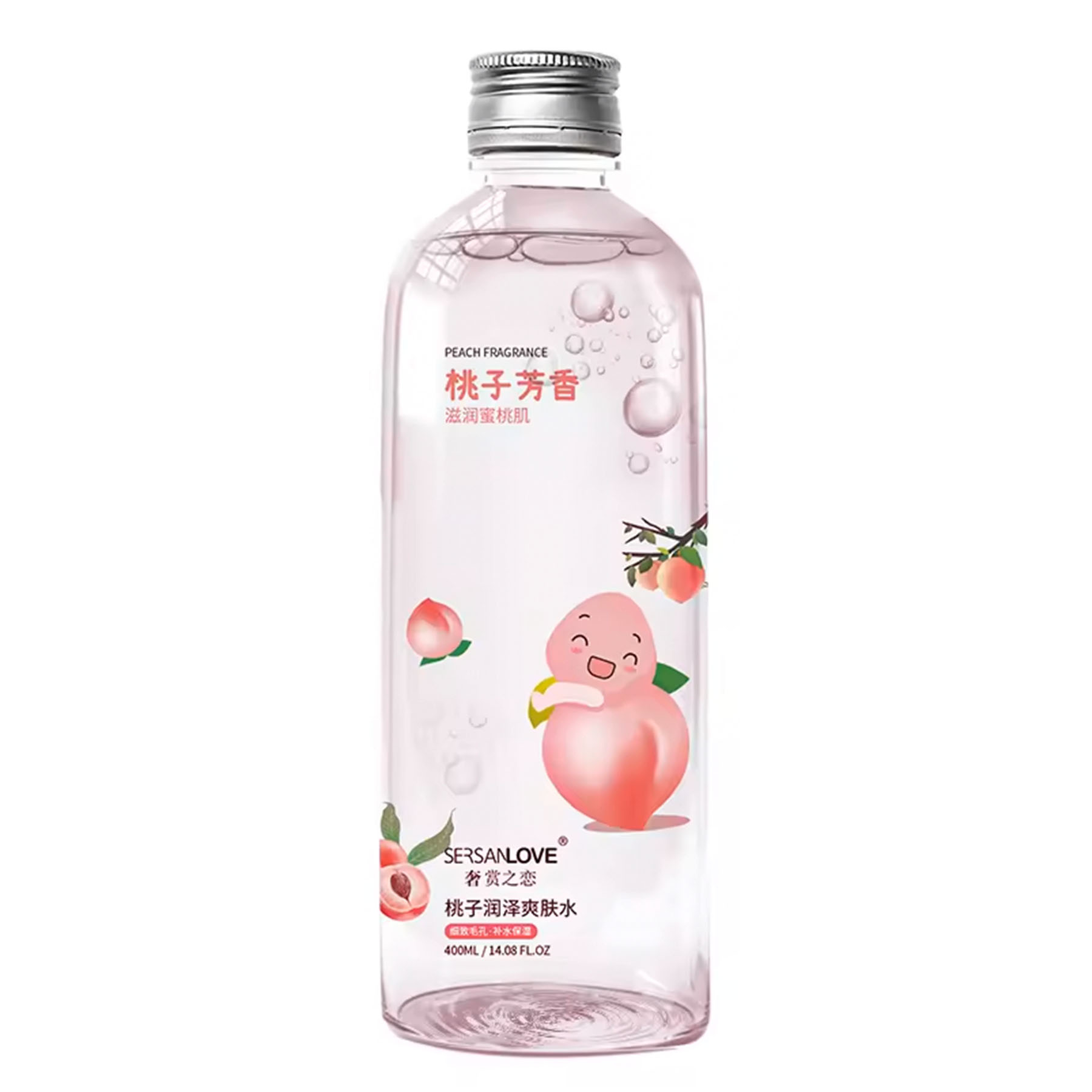 تونر پاک کننده صورت سرسان لاو مدل هلو حجم 400 میلی لیتر