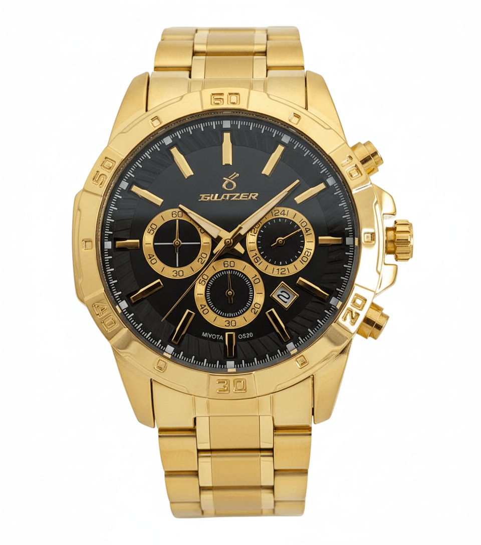 ساعت بلیزر طلایی صفحه قهوه ای 3228 تک مردانه