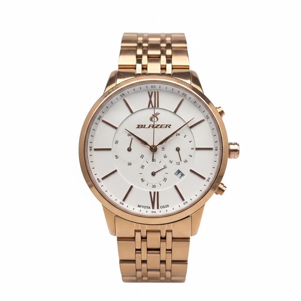 ساعت بلیزر رزگلد صفحه سفید  8010 تک مردانه