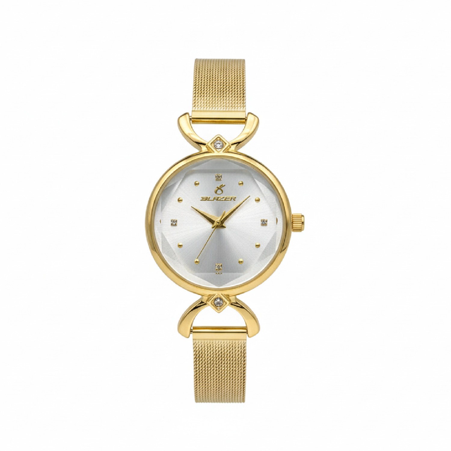 ساعت طلایی صفحه سفید بلیزر رفرانس 3207 زنانه