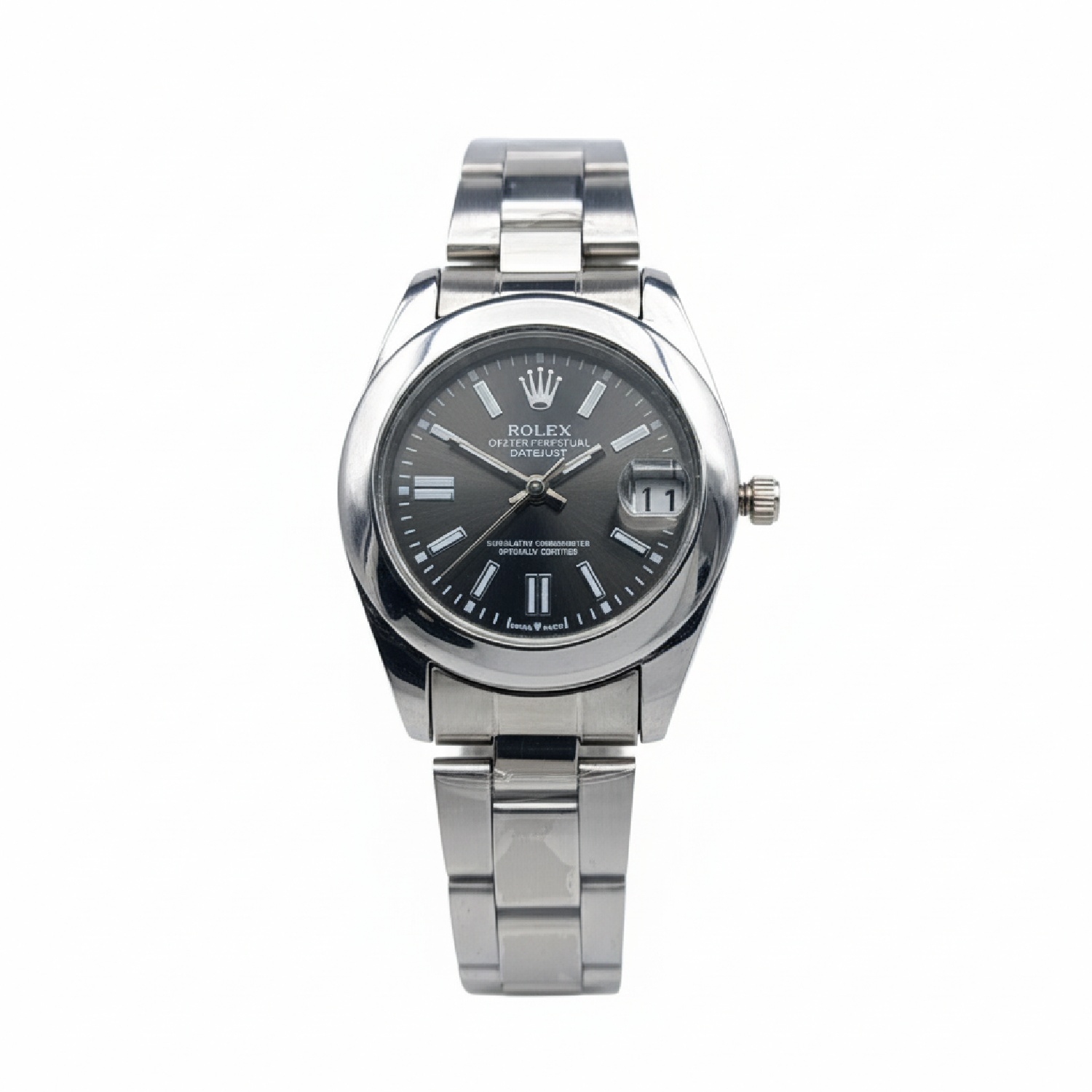 ساعت رولکس اویستر استیل صفحه مشکی زنانه