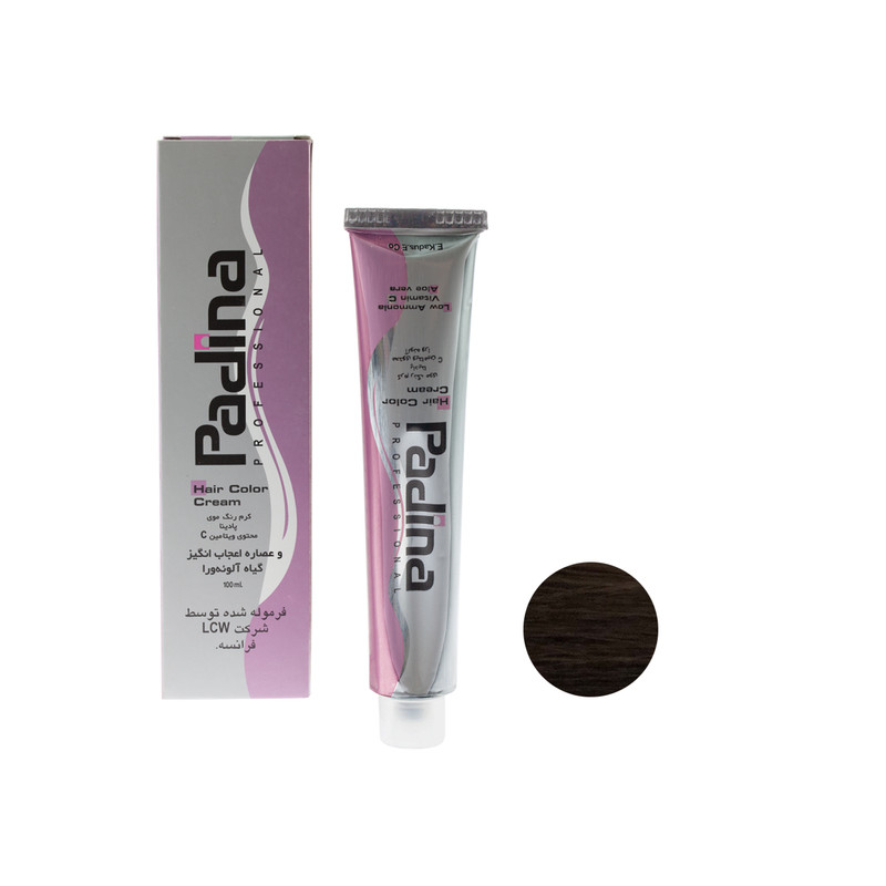 رنگ مو پادینا شماره N4-5-0 حجم 100 میلی لیتر رنگ قهوه ای روشن