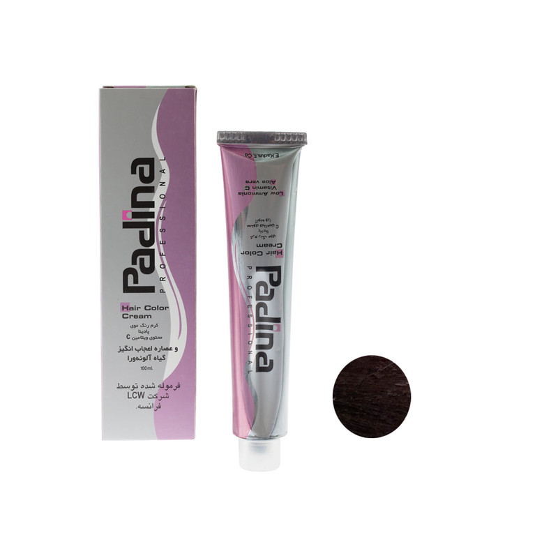 رنگ مو پادینا شماره V2-5-66 حجم 100 میلی لیتر رنگ بادمجانی