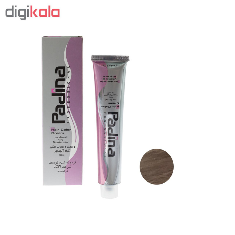 رنگ مو پادینا شماره A8 حجم 100 میلی لیتر رنگ بلوند خاکستری خیلی روشن
