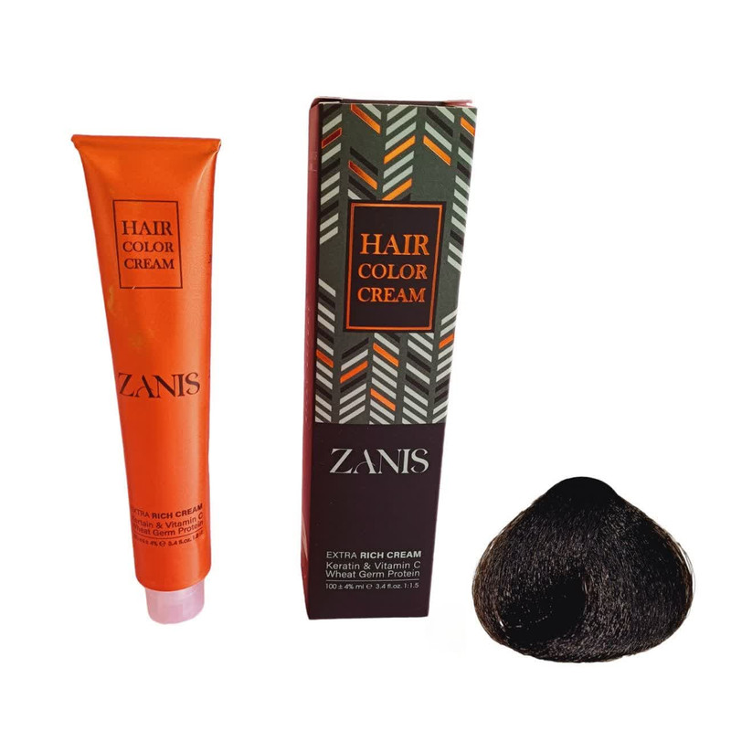 رنگ مو زانیس شماره 1.0 حجم 100 میلی لیتر رنگ مشکی