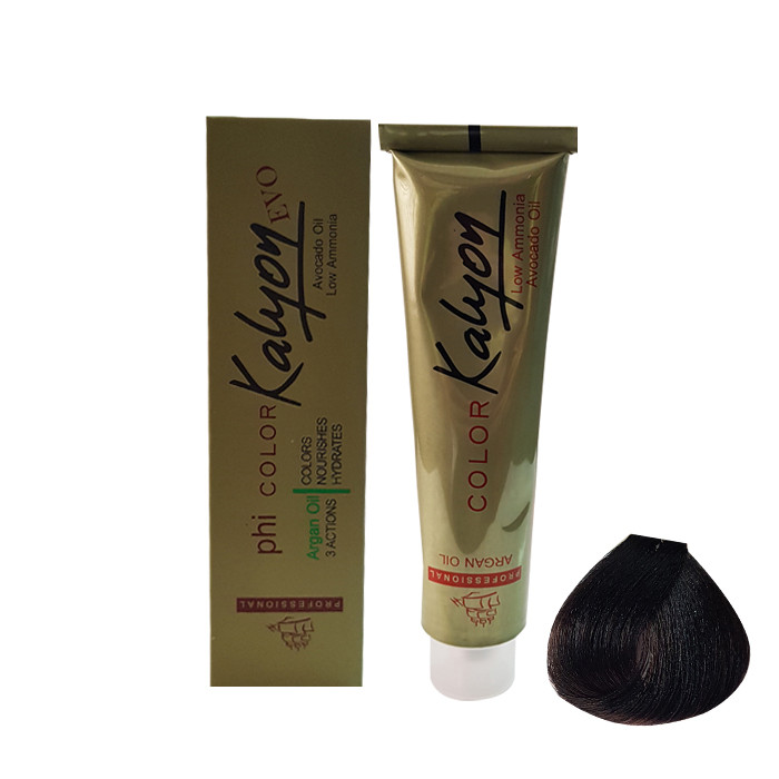 رنگ مو کالیون شماره C2 حجم 125 میلی لیتر رنگ قهوه ای دودی تیره