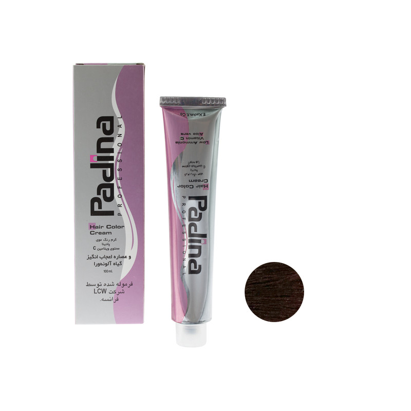 رنگ مو پادینا شماره T4-5-76 حجم 100 میلی لیتر رنگ تنباکویی تیره