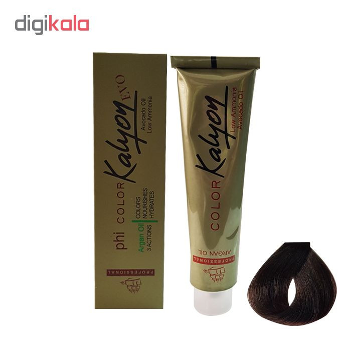 رنگ مو کالیون شماره C4 حجم 125 میلی لیتر رنگ قهوه ای دودی