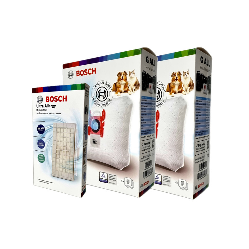 پاکت جاروبرقی مدل G All مناسب برای جاروبرقی بوش دو بسته 4 عددی به همراه فیلتر