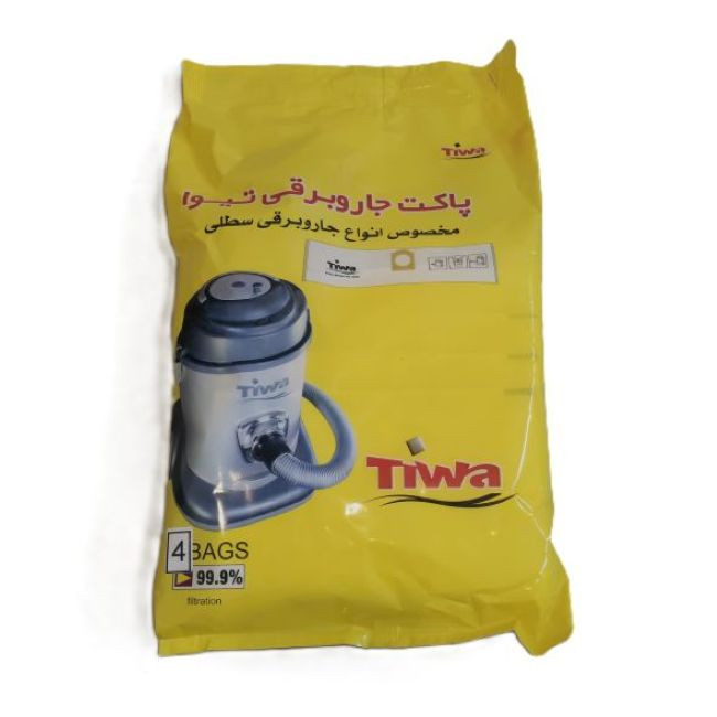 پاکت جارو برقی تیوا مدل 004 مناسب برای انواع جاروبرقی سطلی بسته 4 عددی