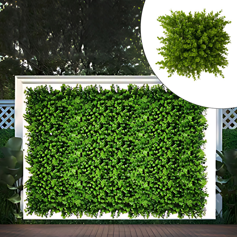 چمن مصنوعی مدل دیوار سبز نقش برجسته شمشادی 25×25 سانتی متر